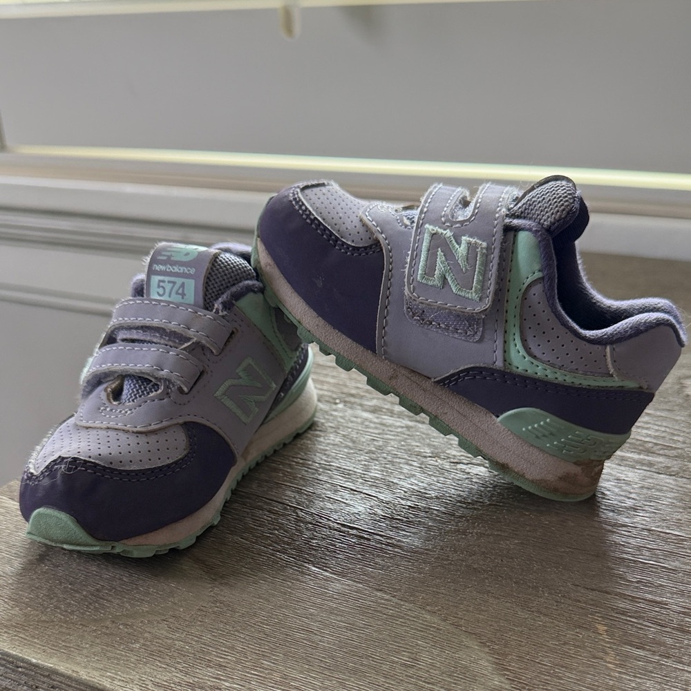 New Balance Kids Sneakers in Lavender & Mint